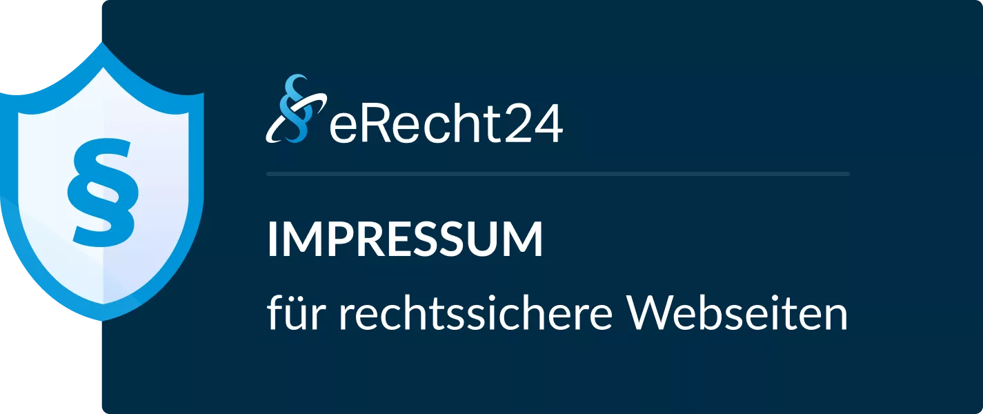 Siegel von eRecht24 für rechtssichere Websites